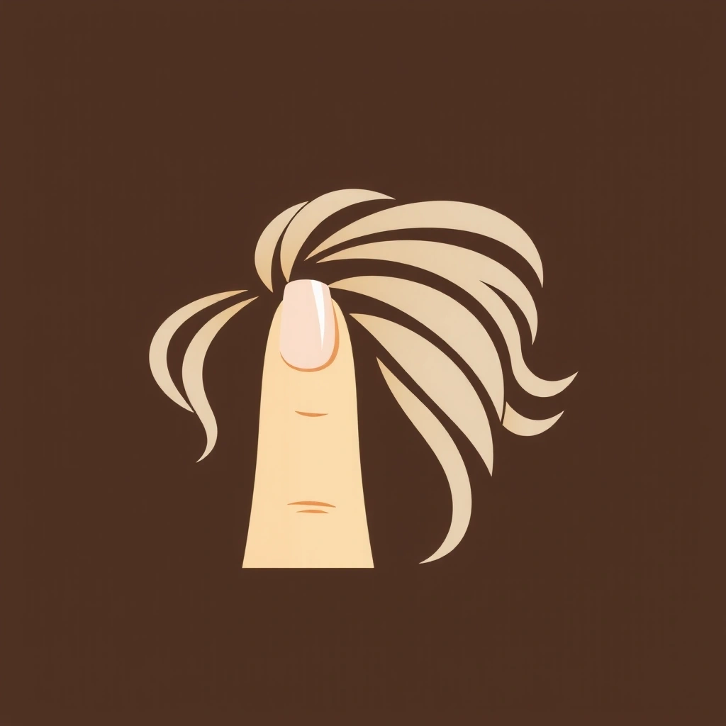 Strong hair and nails icon