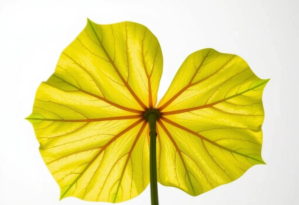 Close-up of a ginkgo biloba leaf with distinctive fan shape